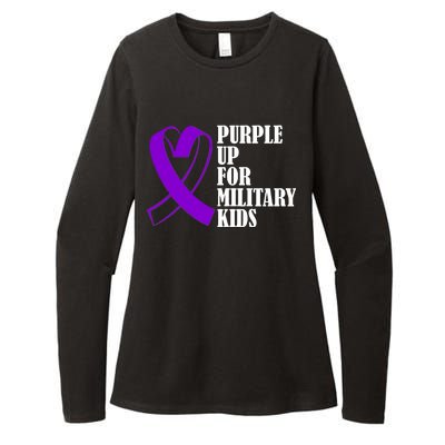 Purple Up For Military Kids Ribbon Womens CVC Long Sleeve Shirt