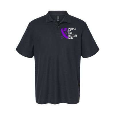 Purple Up For Military Kids Ribbon Softstyle Adult Sport Polo