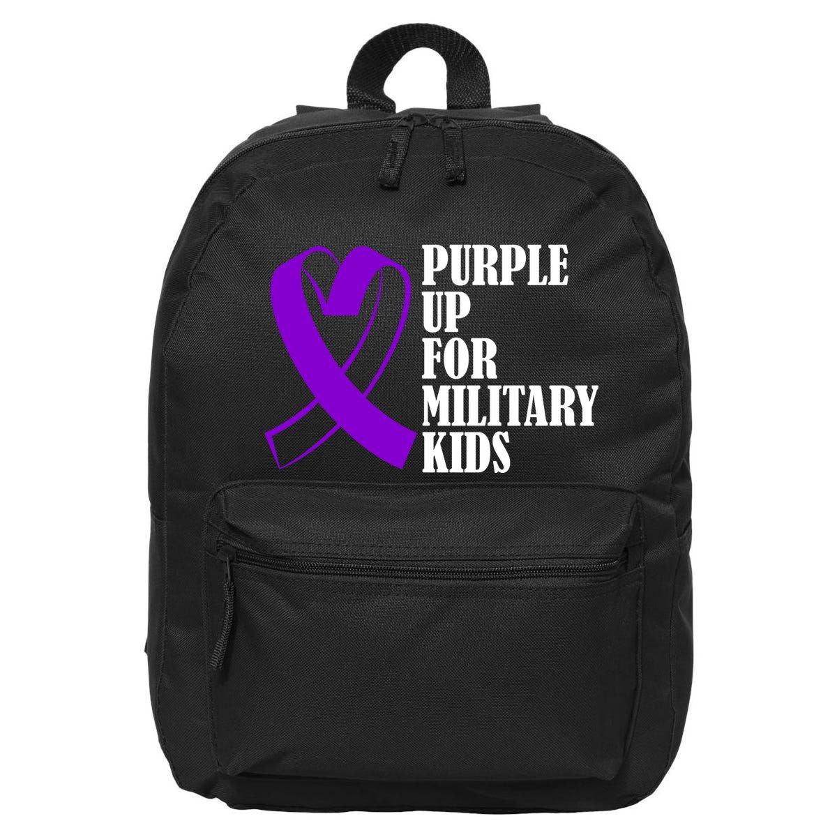 Purple Up For Military Kids Ribbon 16 in Basic Backpack
