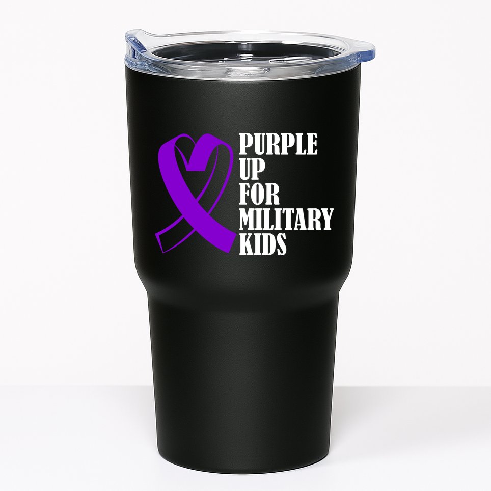 Purple Up For Military Kids Ribbon Tumbler