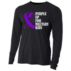 Purple Up For Military Kids Ribbon Cooling Performance Long Sleeve Crew