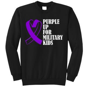 Purple Up For Military Kids Ribbon Tall Sweatshirt