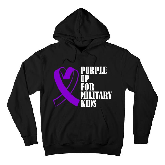 Purple Up For Military Kids Ribbon Tall Hoodie