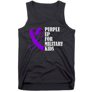 Purple Up For Military Kids Ribbon Tank Top