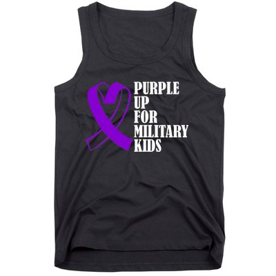 Purple Up For Military Kids Ribbon Tank Top