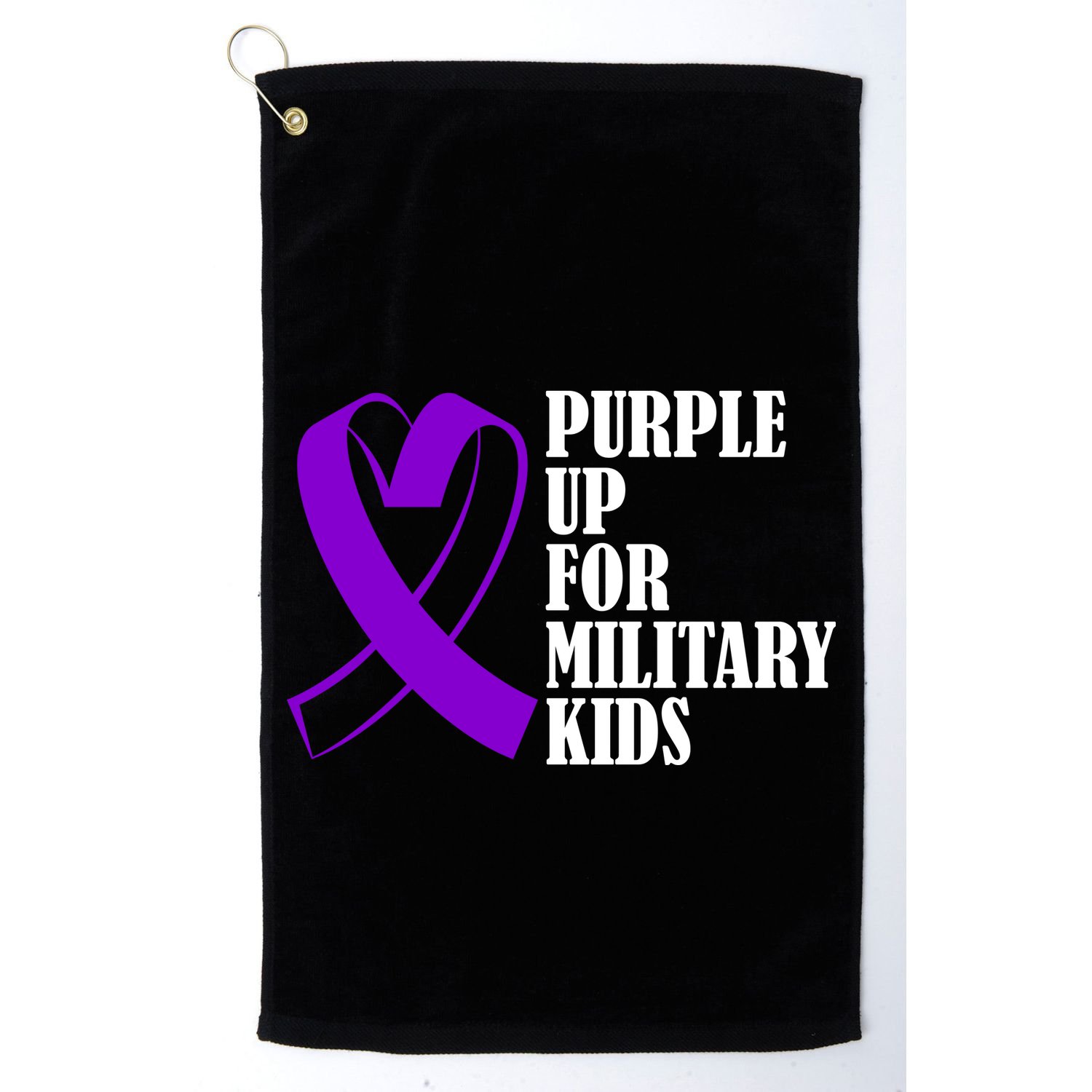 Purple Up For Military Kids Ribbon Golf Towel