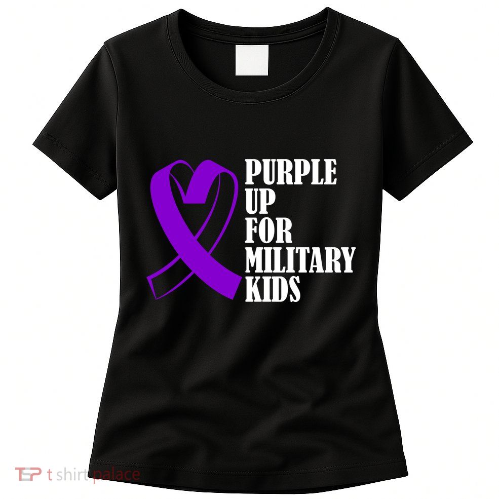 Purple Up For Military Kids Ribbon Women's T-Shirt