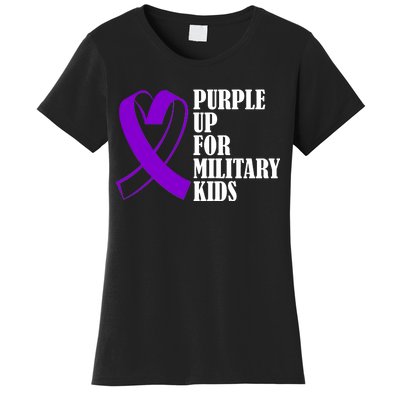 Purple Up For Military Kids Ribbon Women's T-Shirt