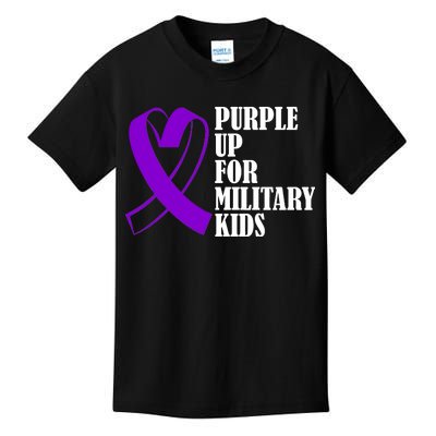 Purple Up For Military Kids Ribbon Kids T-Shirt