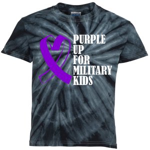 Purple Up For Military Kids Ribbon Kids Tie-Dye T-Shirt