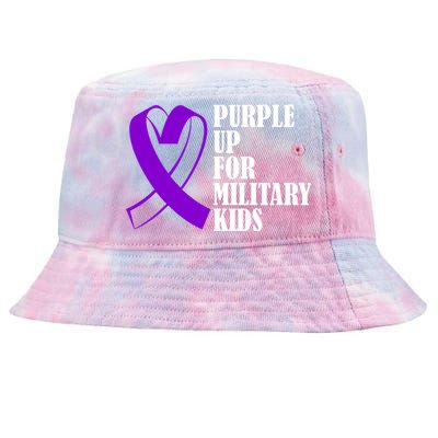 Purple Up For Military Kids Ribbon Tie-Dyed Bucket Hat