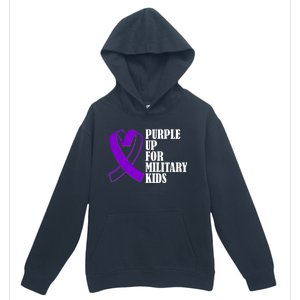 Purple Up For Military Kids Ribbon Urban Pullover Hoodie