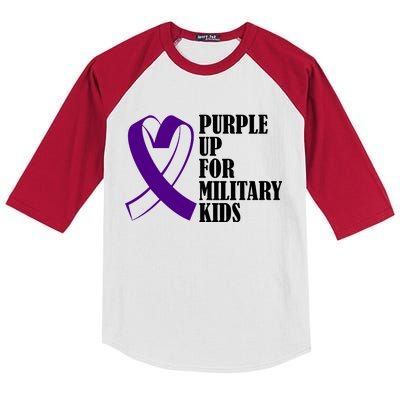 Purple Up For Military Kids Ribbon Kids Colorblock Raglan Jersey