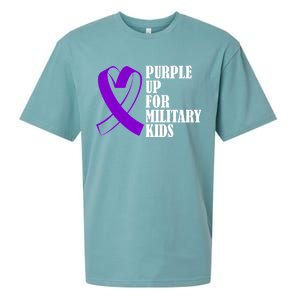 Purple Up For Military Kids Ribbon Sueded Cloud Jersey T-Shirt