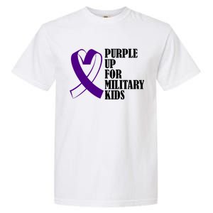 Purple Up For Military Kids Ribbon Garment-Dyed Heavyweight T-Shirt