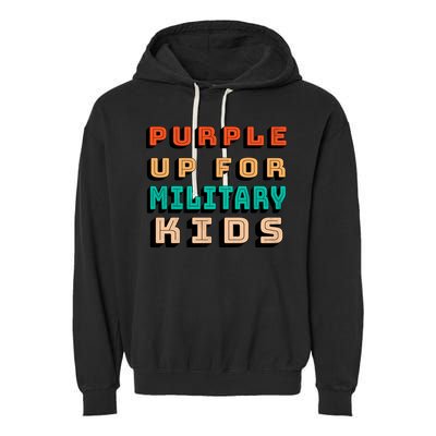 Purple Up For Military Kids Support Garment-Dyed Fleece Hoodie