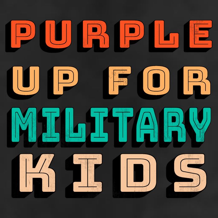 Purple Up For Military Kids Support Garment-Dyed Heavyweight T-Shirt
