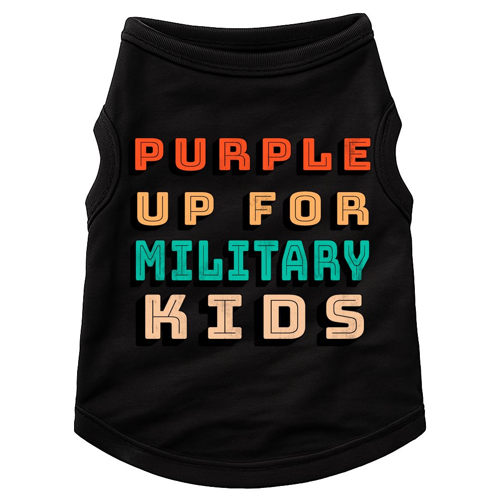 Purple Up For Military Kids Support Doggie Tank
