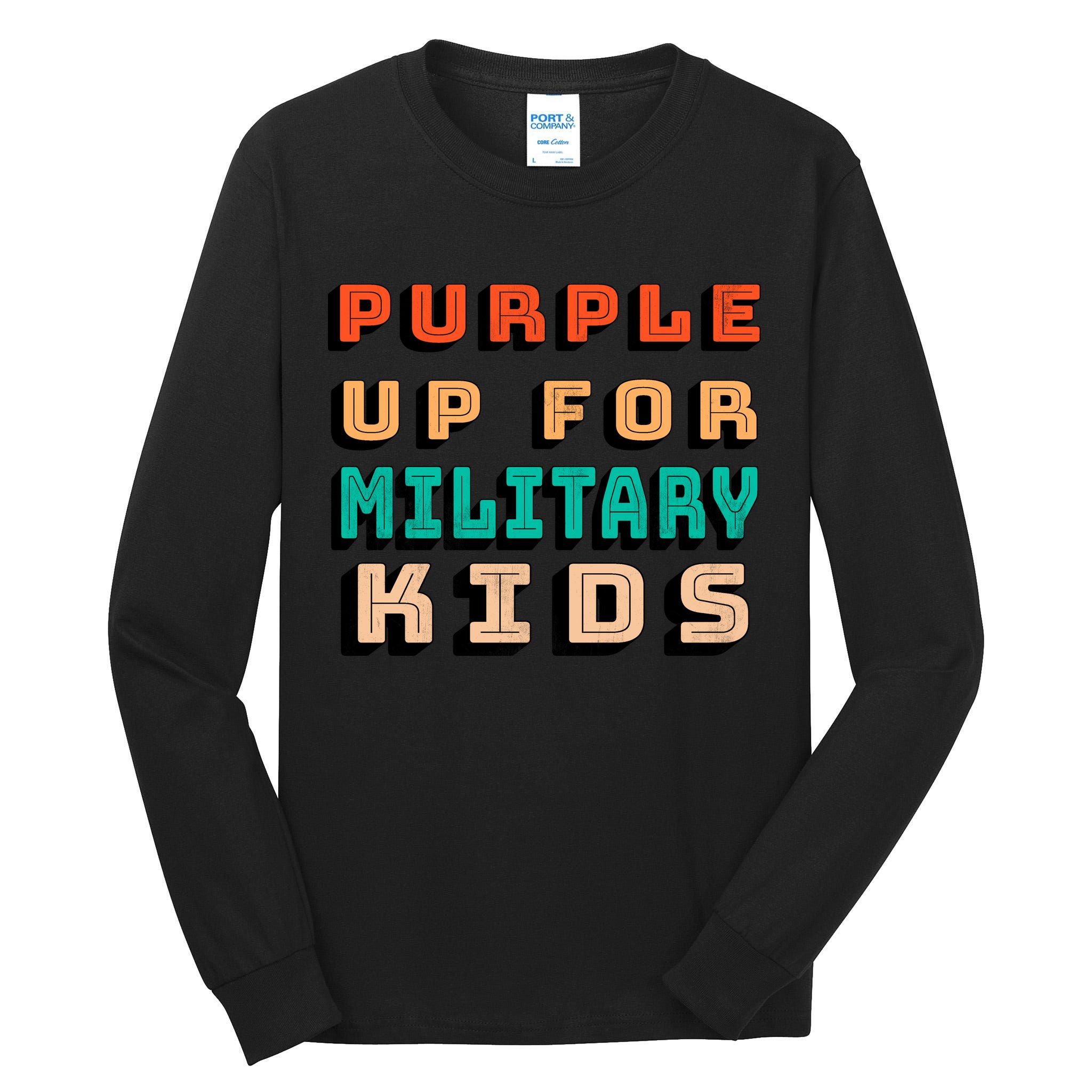 Purple Up For Military Kids Support Tall Long Sleeve T-Shirt