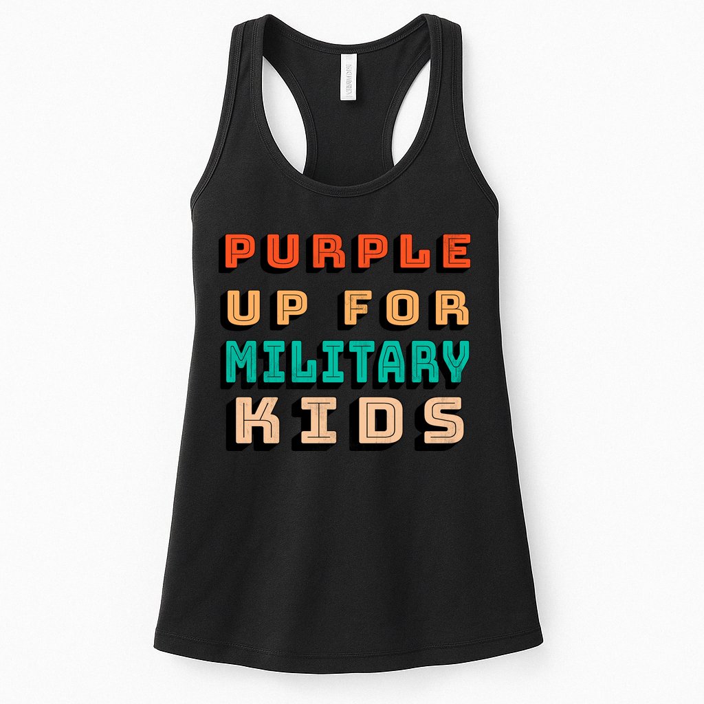 Purple Up For Military Kids Support Womens Tank Top