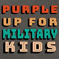 Purple Up For Military Kids Support Cotton Canvas Backpack