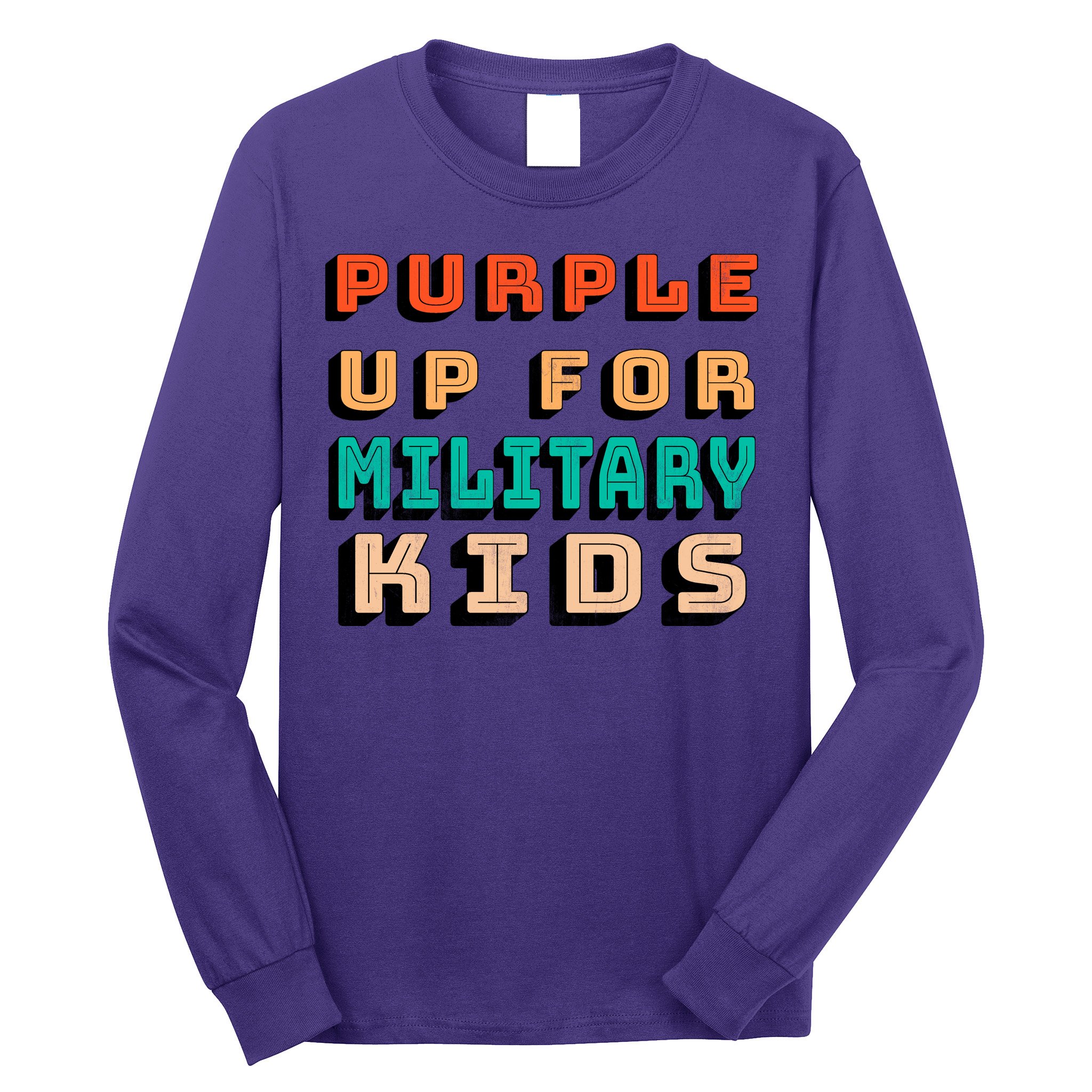 Purple Up For Military Kids Support Long Sleeve Shirt
