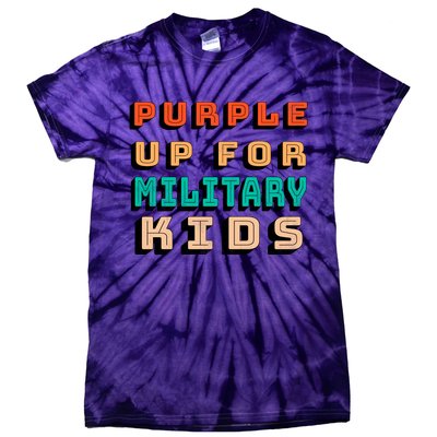 Purple Up For Military Kids Support Tie-Dye T-Shirt