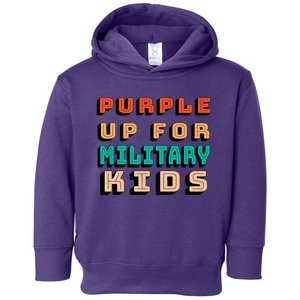 Purple Up For Military Kids Support Toddler Hoodie