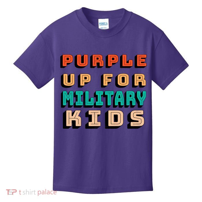 Purple Up For Military Kids Support Kids T-Shirt