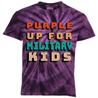 Purple Up For Military Kids Support Kids Tie-Dye T-Shirt