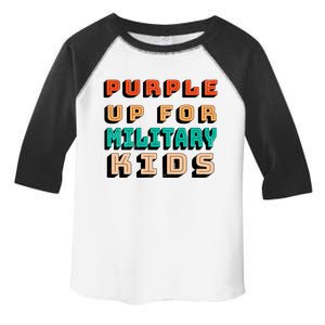 Purple Up For Military Kids Support Toddler Fine Jersey T-Shirt