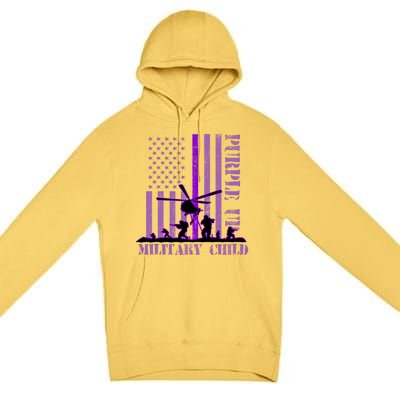 Purple Up Military Child Premium Pullover Hoodie