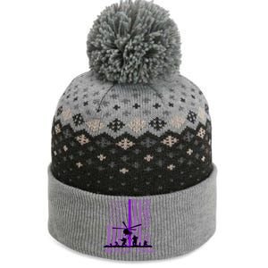 Purple Up Military Child The Baniff Cuffed Pom Beanie