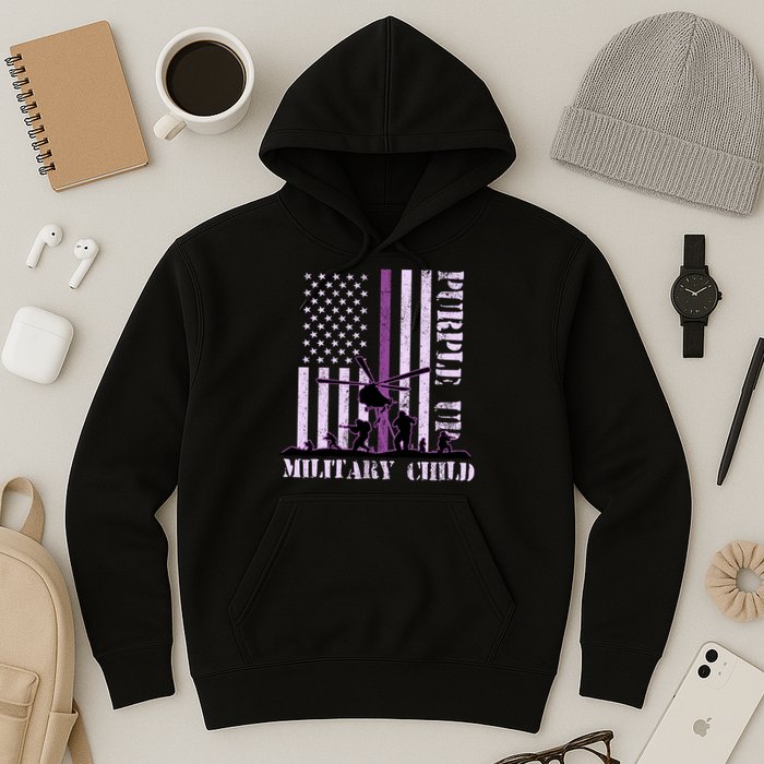 Purple Up Military Child Hoodie