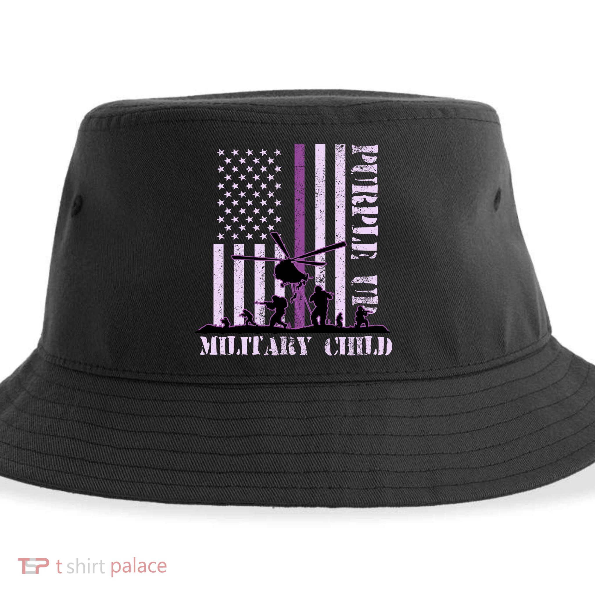Purple Up Military Child Sustainable Bucket Hat