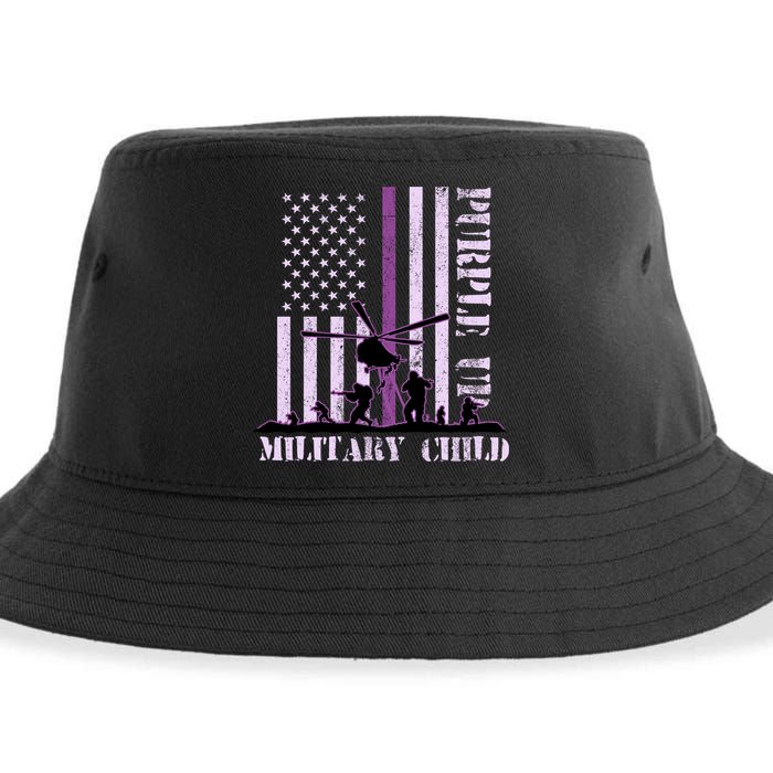 Purple Up Military Child Sustainable Bucket Hat