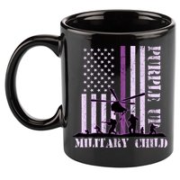 Purple Up Military Child 11oz C Handle Ceramic Mug