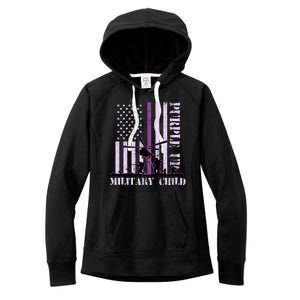 Purple Up Military Child Women's Fleece Hoodie