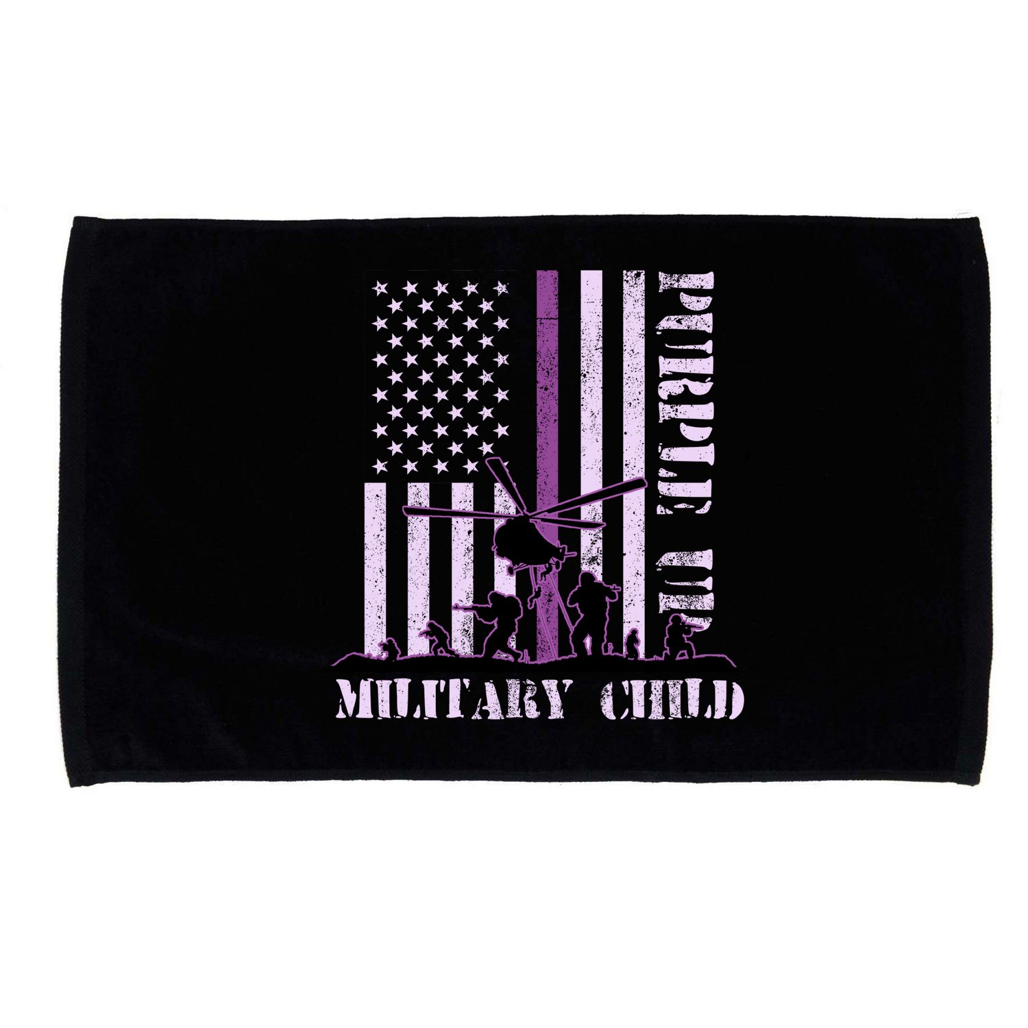 Purple Up Military Child Microfiber Hand Towel