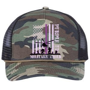 Purple Up Military Child Retro Rope Trucker Hat Cap