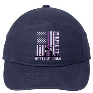 Purple Up Military Child 7-Panel Snapback Hat