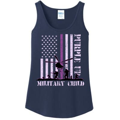 Purple Up Military Child Ladies Essential Tank