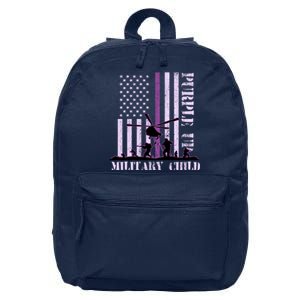 Purple Up Military Child 16 in Basic Backpack