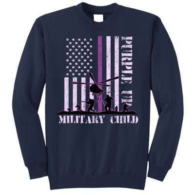 Purple Up Military Child Tall Sweatshirt