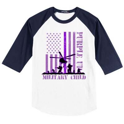 Purple Up Military Child Baseball Sleeve Shirt