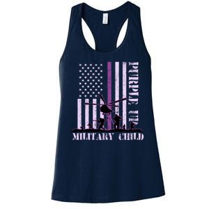 Purple Up Military Child Women's Racerback Tank