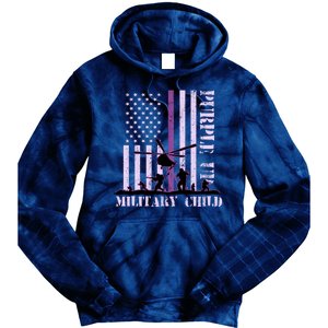 Purple Up Military Child Tie Dye Hoodie