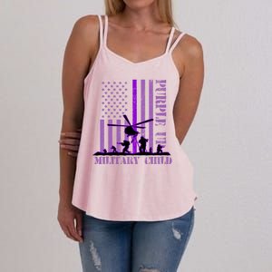 Purple Up Military Child Women's Strappy Tank