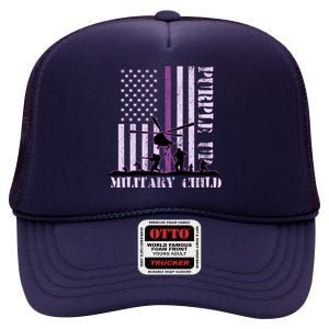 Purple Up Military Child High Crown Mesh Back Trucker Hat