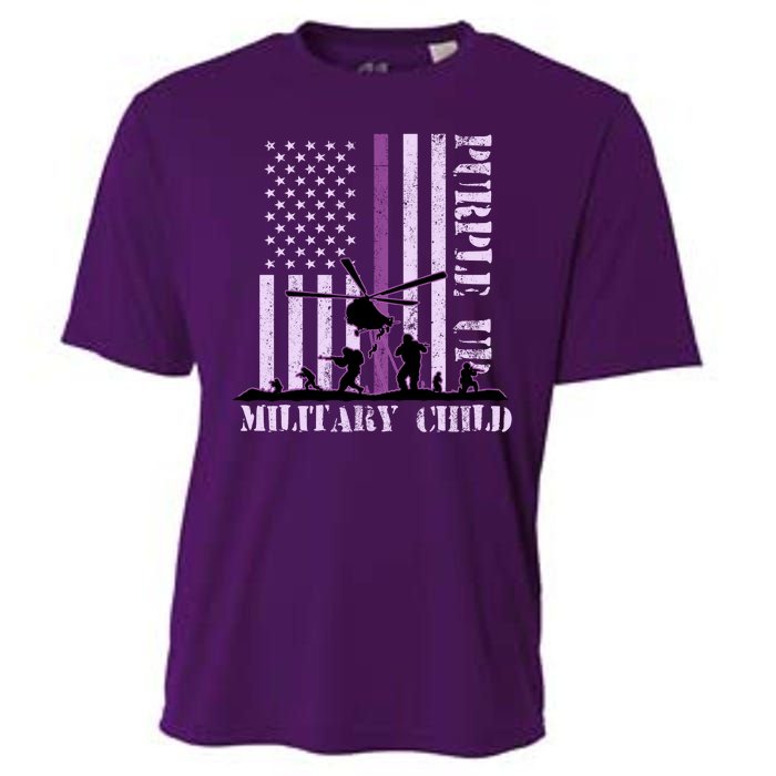 Purple Up Military Child Cooling Performance Crew T-Shirt